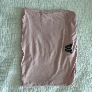 Hollister Light Pink Tuve Top with Butterfly Patch